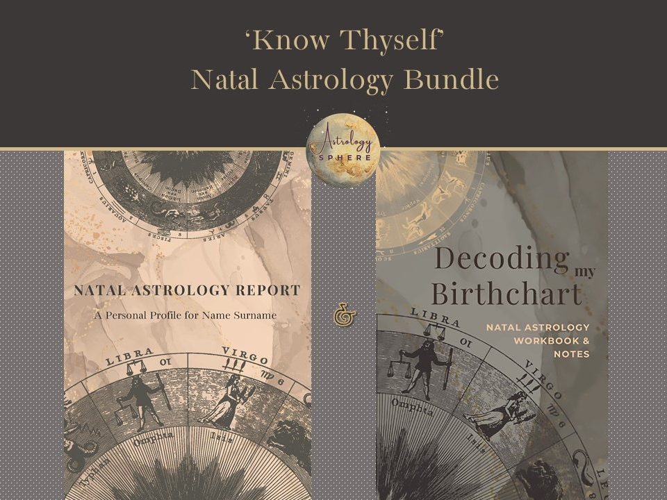 Know Thyself natal astrology bundle workbook and report combination