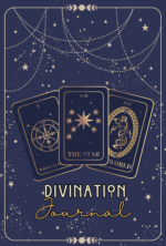 cover of the blue and gold divination diary for sale in the Astrologysphere Shop.